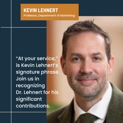 Dr. Kevin Lehnert awarded Highest Academic Award